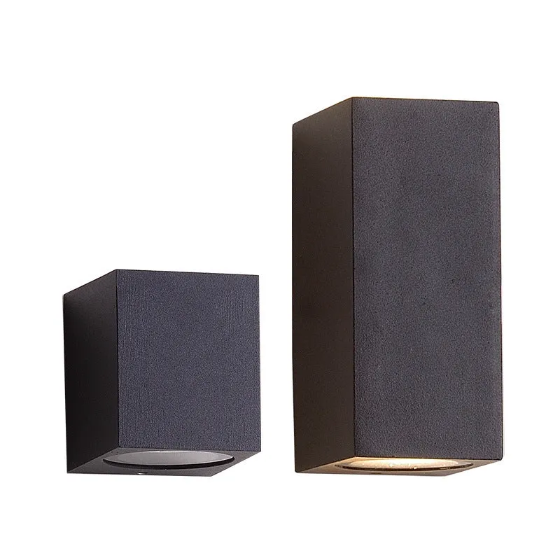 Villa outdoor LED waterproof wall lamp square 5W single head warm white