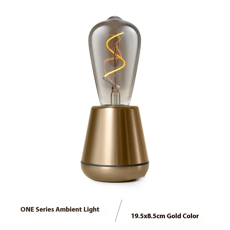 Portable LED camping lantern with aluminium body and 3-speed adjustable brightness in outdoor setting