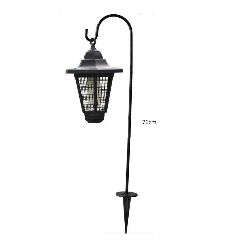 Garden solar mosquito killer lamp with LED light, IP55 waterproof, and manual switch in plugin style
