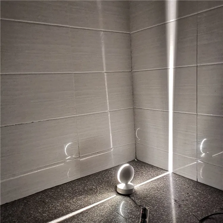 Modern aluminium and glass wall spotlight bar with multi-colour LED lighting