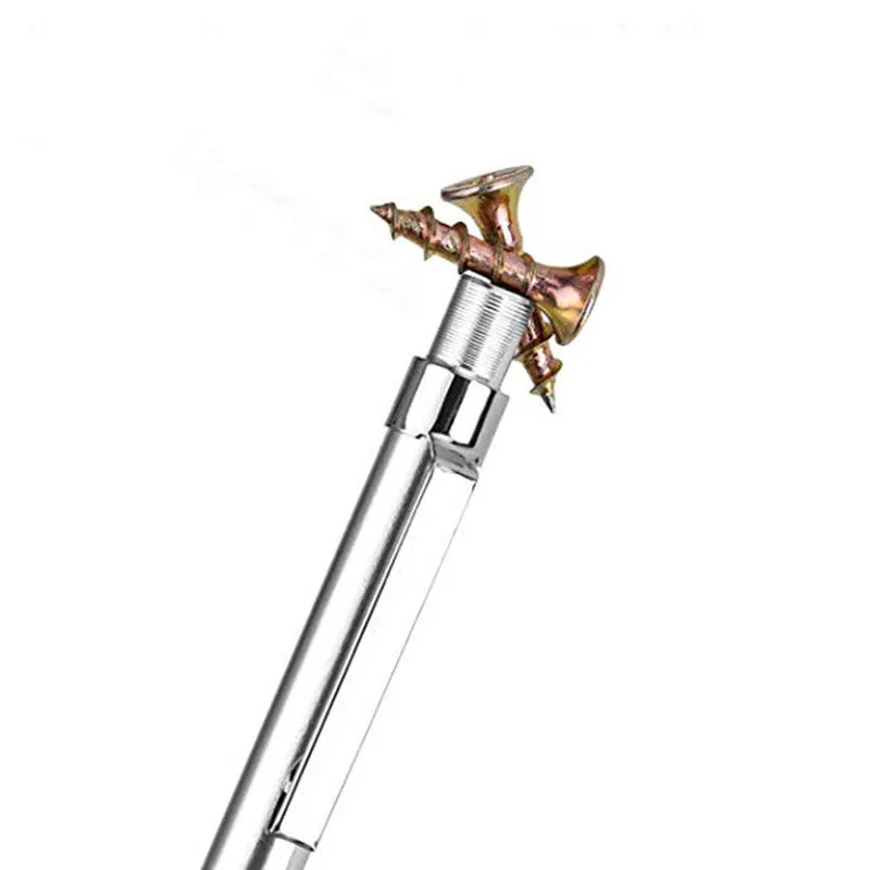 Silver aluminium glass marking pen with tungsten carbide tip on a white background
