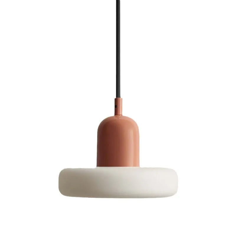French style chandelier with glass lampshade in red finish for home ceiling