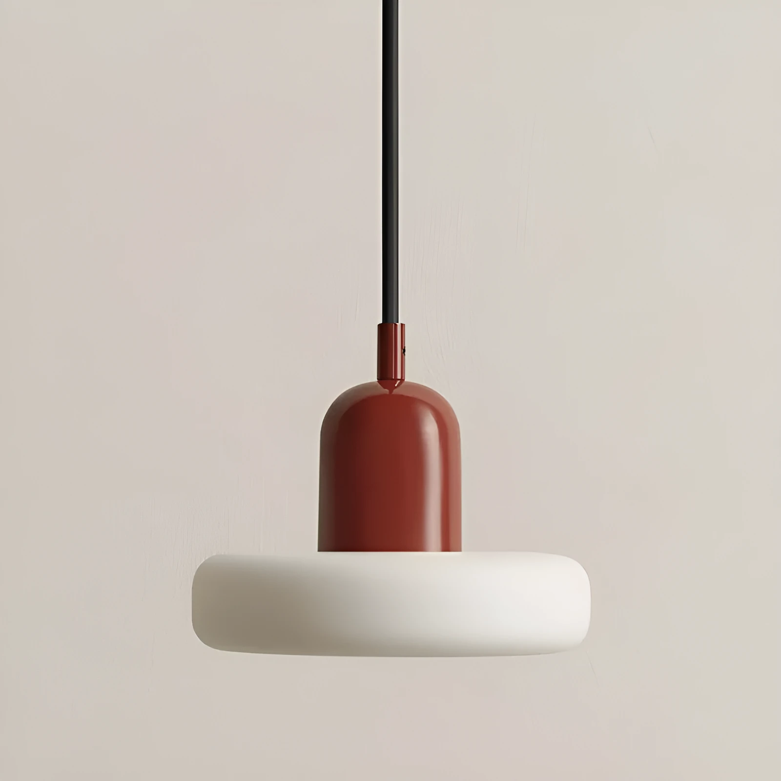 French style chandelier with glass lampshade in red finish for home ceiling