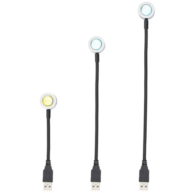 USB plug-in LED night light with projection cartoon design aluminium shade 180mm