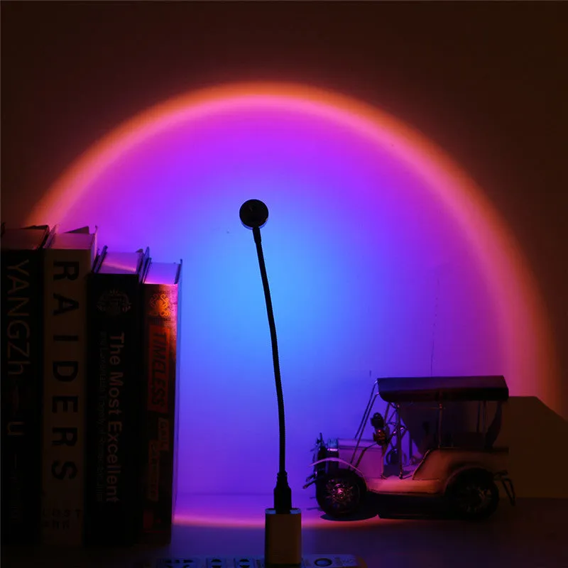 USB plug-in LED night light with projection cartoon design aluminium shade 180mm