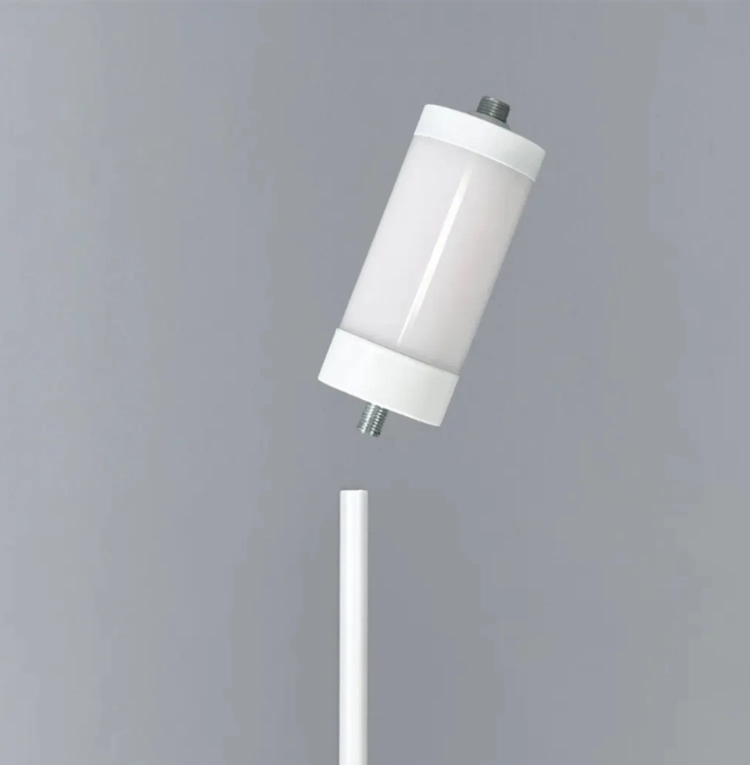 White LED table lamp with warm 2700K light, 3W power, Type-C rechargeable battery, and replaceable lampshade