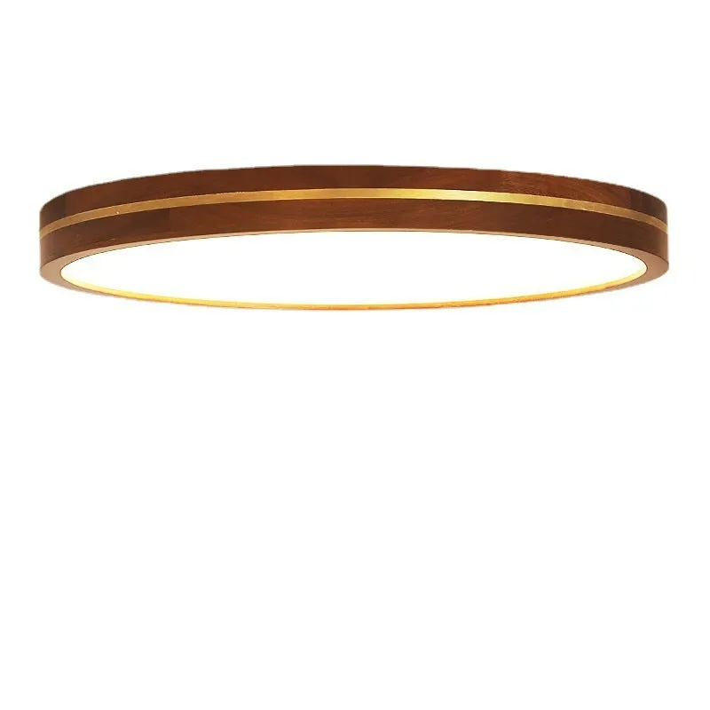 New Chinese ceiling lamp 30cm LED tri-colour dimming wooden modern minimalist for living room bedroom