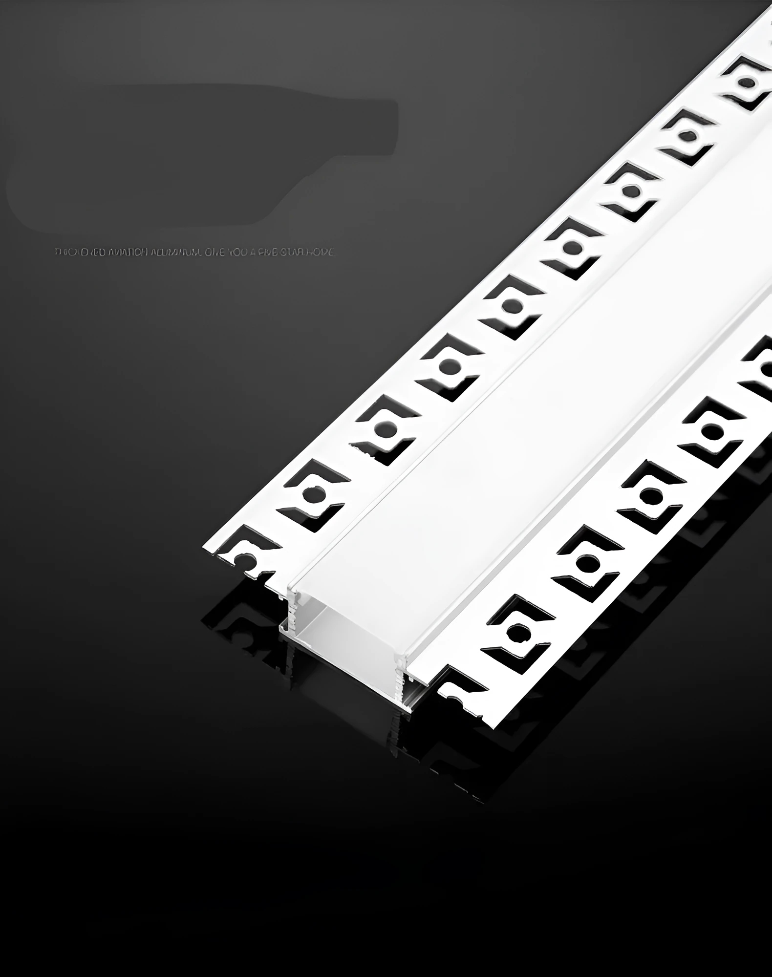 Intelligent control light strip embedded part black aluminium alloy with acrylic lampshade 12.5cm length