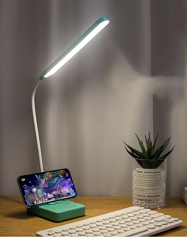LED eye lamp with touch switch modern simple design plastic lampshade white colour