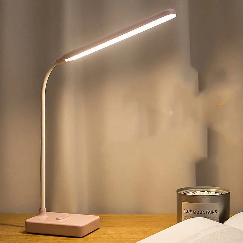 LED eye lamp with touch switch modern simple design plastic lampshade white colour