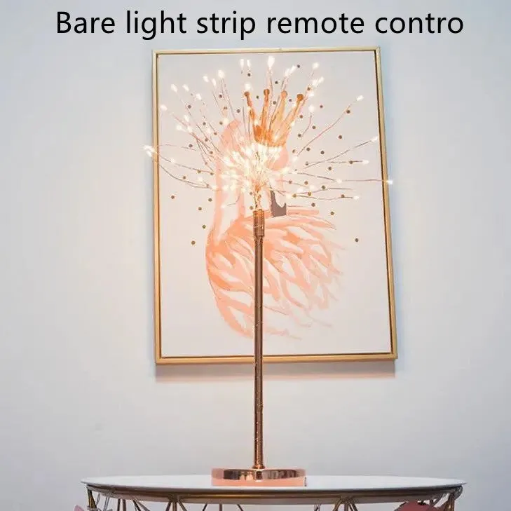 Feather lamp with remote control, USB and battery power, soft night light for bedside or desk