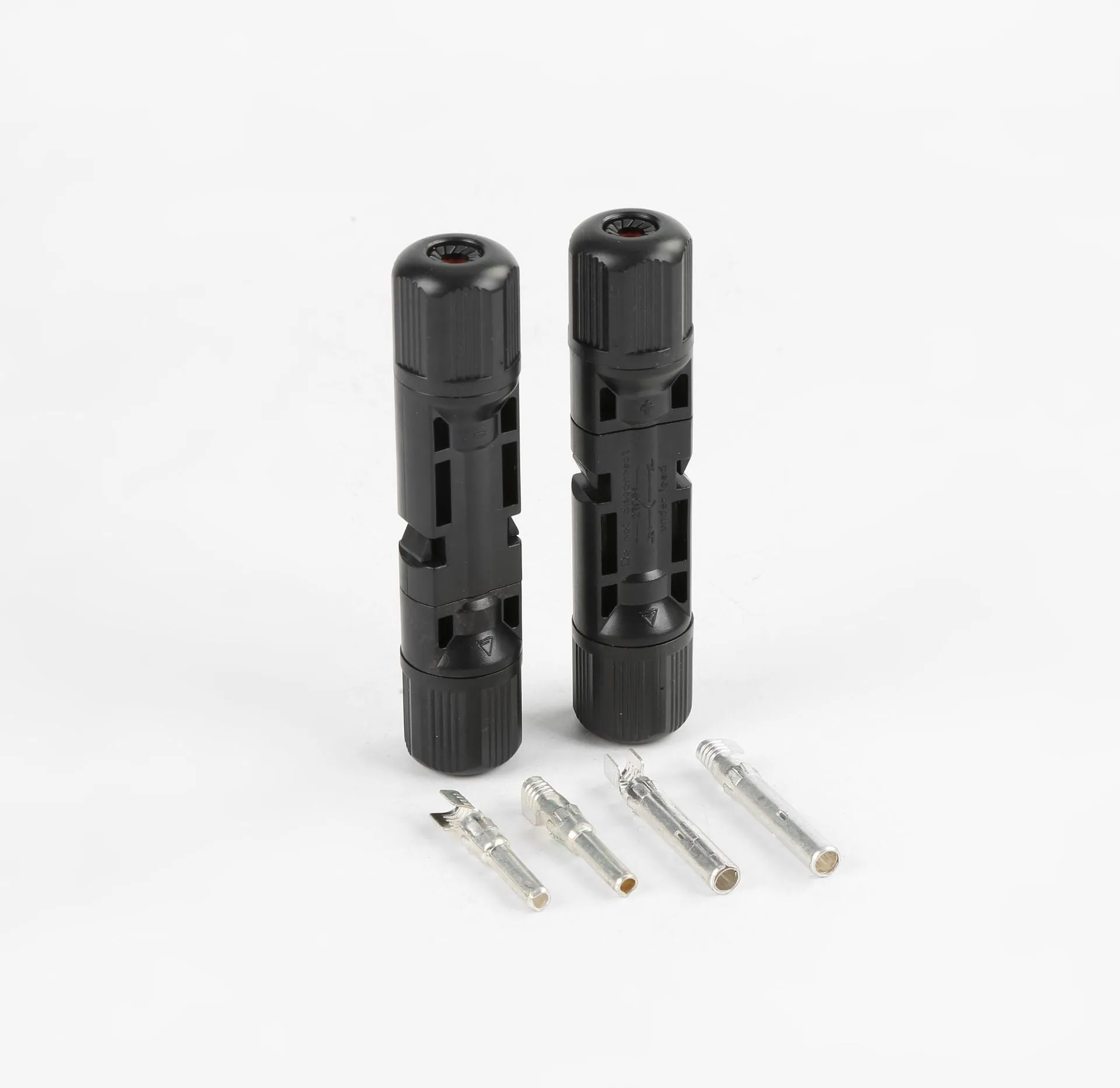10 pairs black male female M wire DC adapter connectors with 90mm cable length and waterproof injection-moulded body