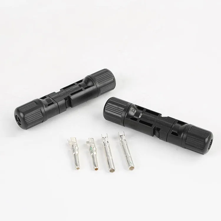 10 pairs black male female M wire DC adapter connectors with 90mm cable length and waterproof injection-moulded body