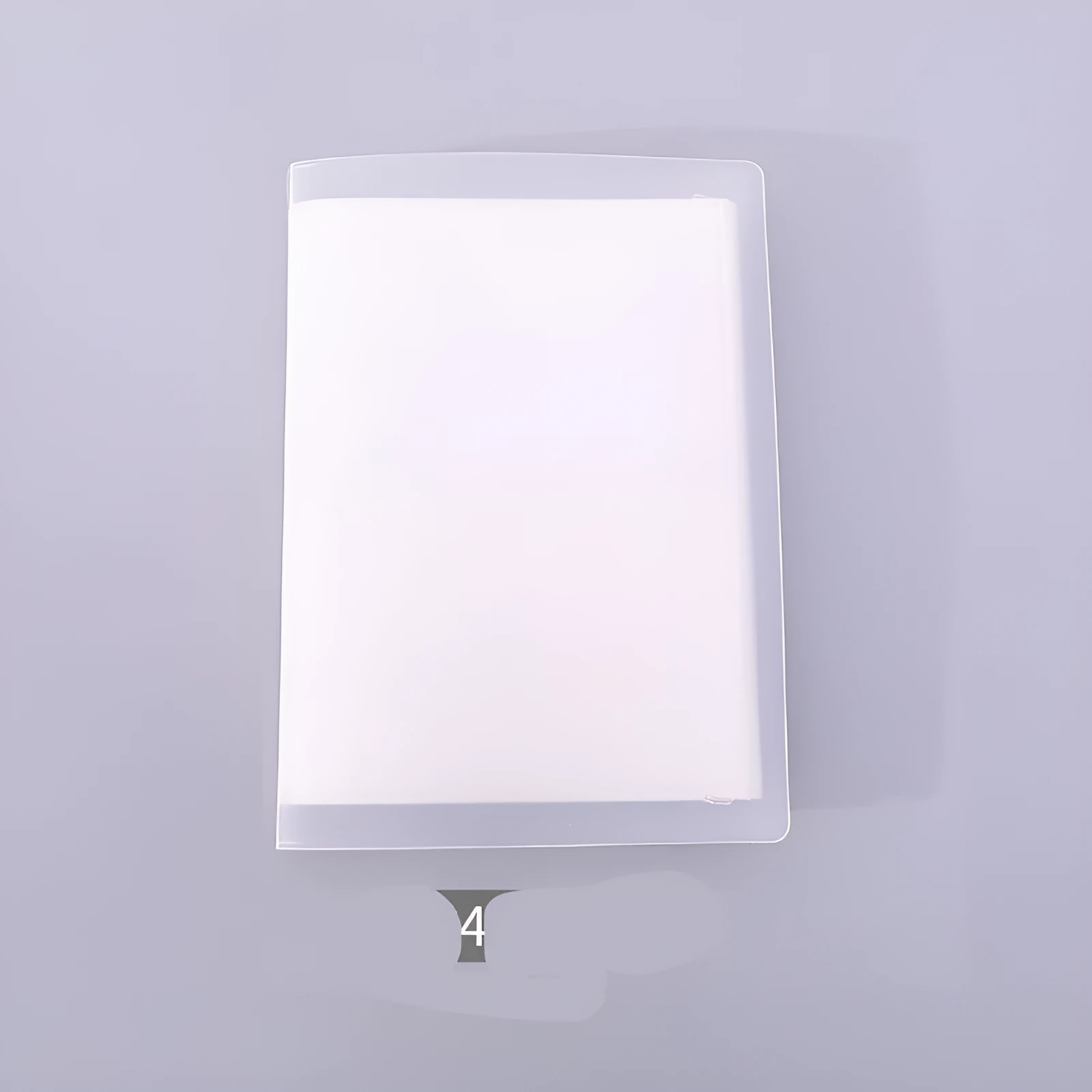 White frosted plastic business card booklet holder with multiple pockets