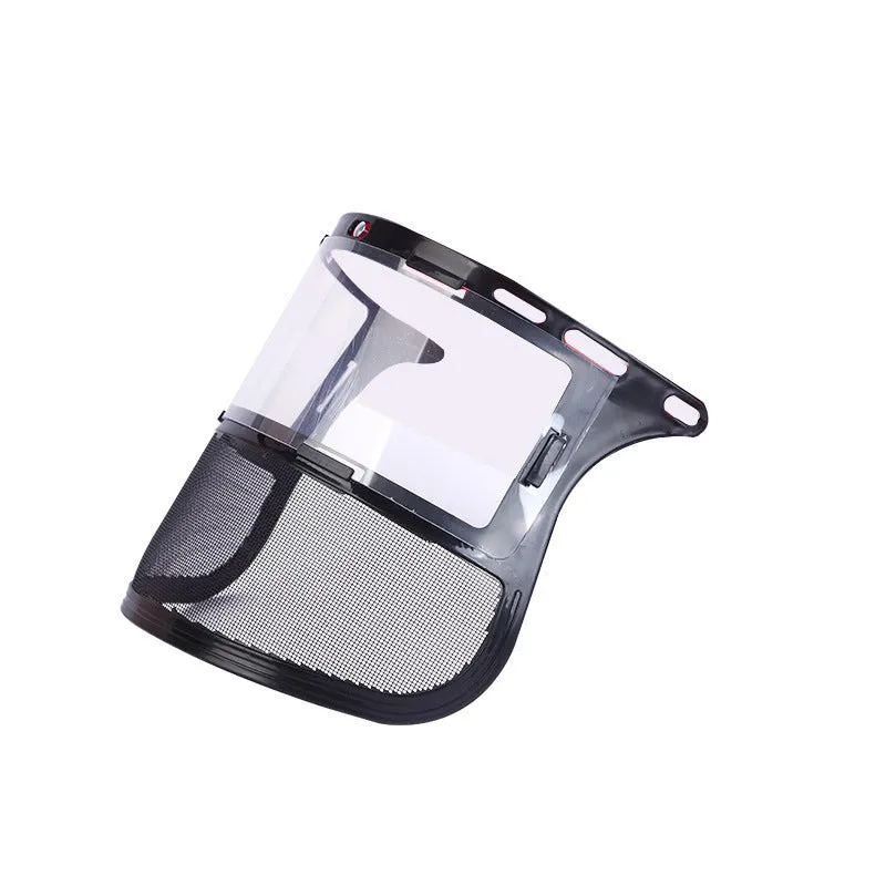 Transparent PVC anti-splash anti-impact face mask with head strap, 1.8mm thick, size 20