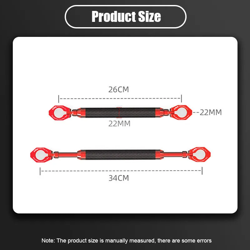 Red and black T6 aluminium alloy carbon fiber motorcycle balance bar handlebar with CNC anodic oxidation finish