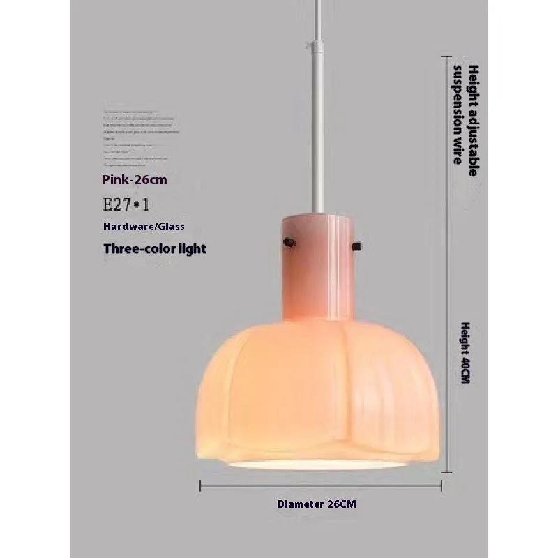 Retro glass flower bud hanging pendant light in caramel colour for bedroom or dining room