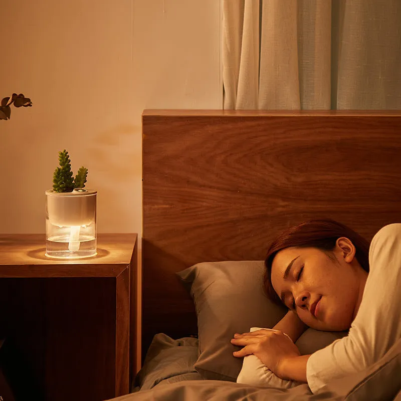 Desktop USB humidifier in green with 320ml capacity and 4-hour timer