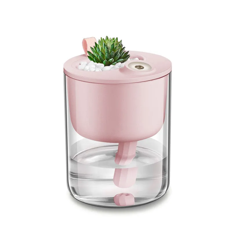 Desktop USB humidifier in green with 320ml capacity and 4-hour timer