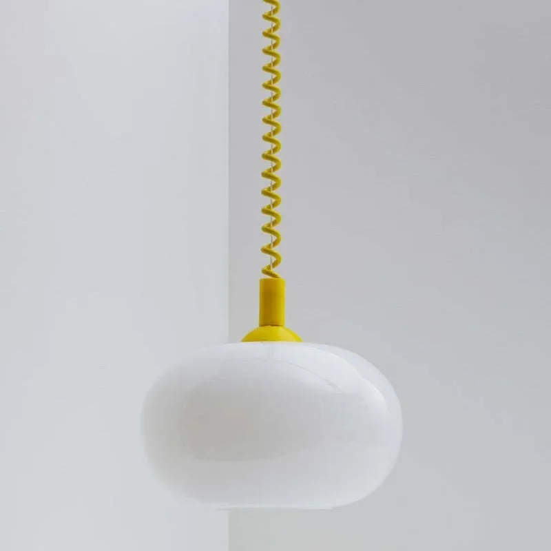 Chinese style glass chandelier D250mm modern simplicity with red flexible wire