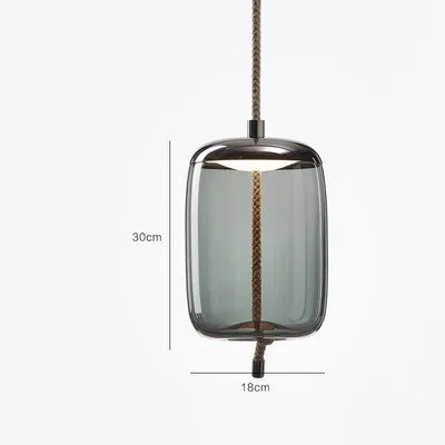 Modern glass chandelier with LED light, 30x30.5cm, for restaurant and home decoration
