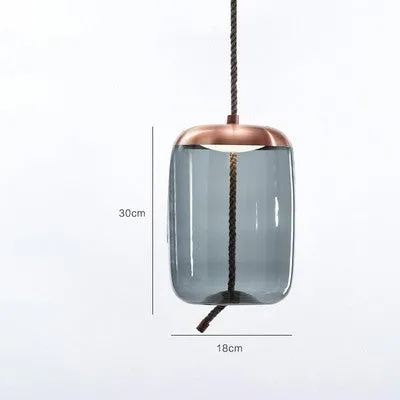 Modern glass chandelier with LED light, 30x30.5cm, for restaurant and home decoration