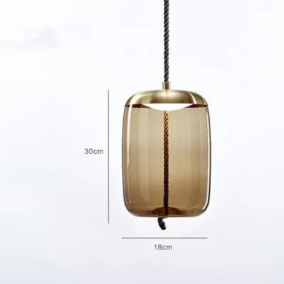 Modern glass chandelier with LED light, 30x30.5cm, for restaurant and home decoration