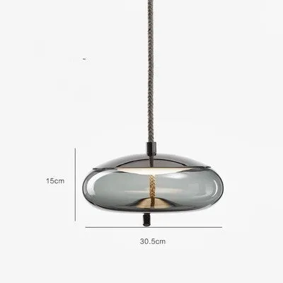 Modern glass chandelier with LED light, 30x30.5cm, for restaurant and home decoration