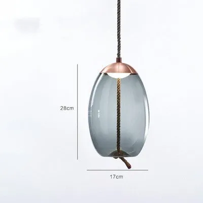 Modern glass chandelier with LED light, 30x30.5cm, for restaurant and home decoration