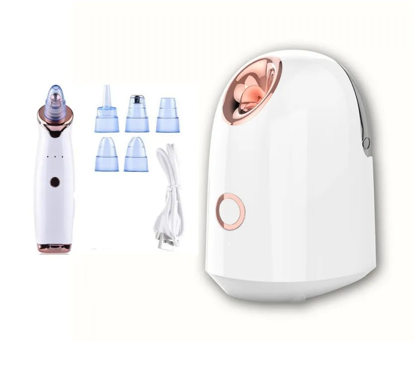 White steam facial spray hydration apparatus with 150ml water tank, USA 220V warm mist steamer