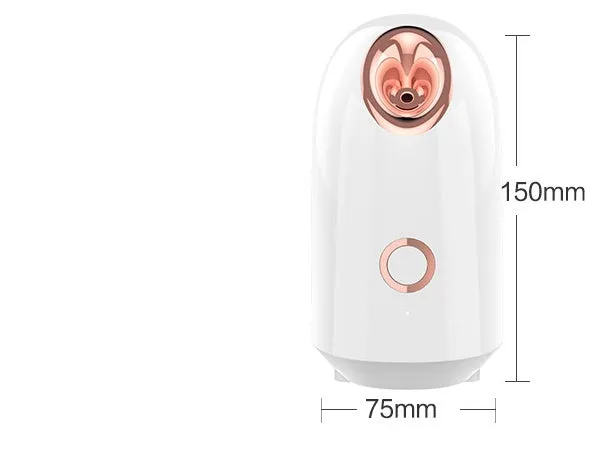 White steam facial spray hydration apparatus with 150ml water tank, USA 220V warm mist steamer