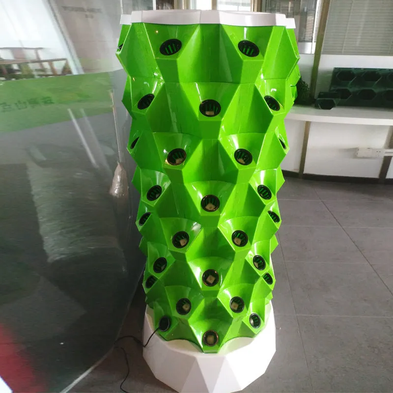 Pineapple tower soilless vegetable cultivation plastic hydroponic vertical garden with green white yellow colour options
