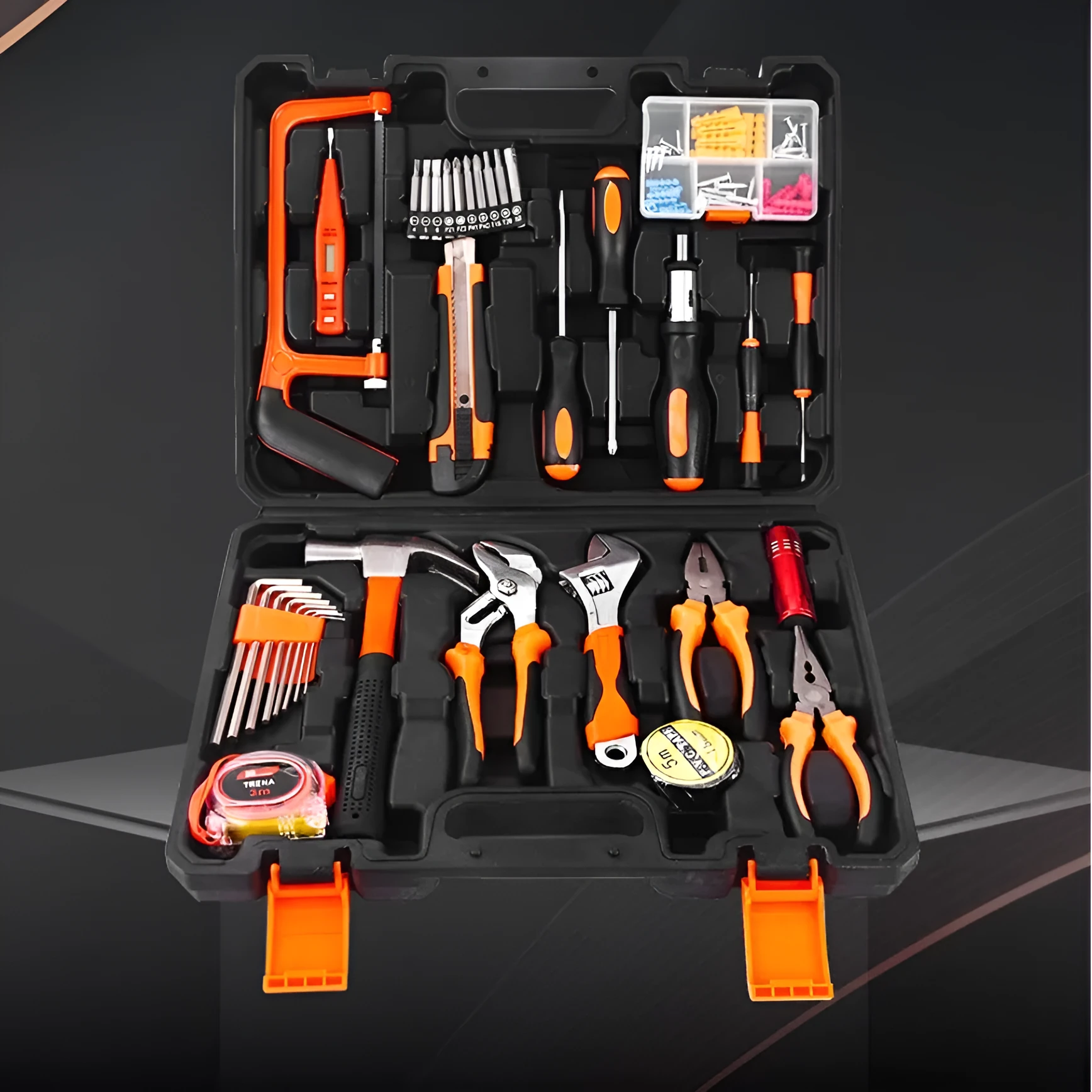 Carbon steel comprehensive household hardware kit 108pcs tools suit for home maintenance