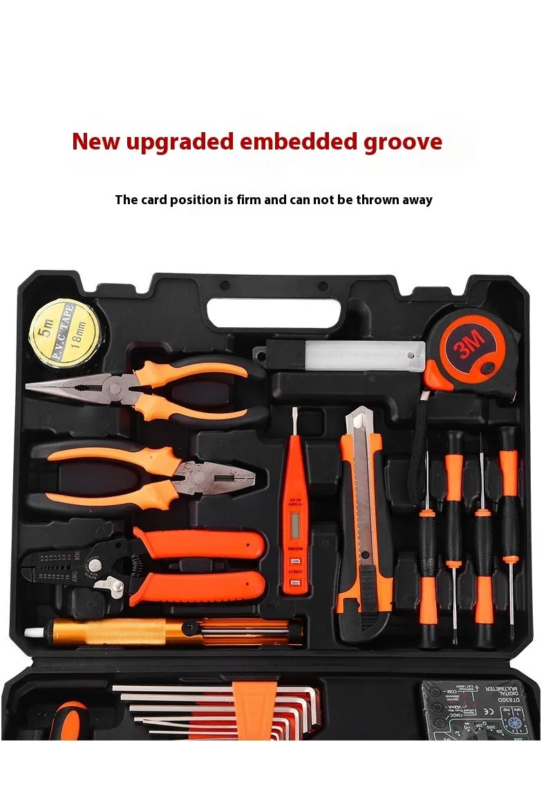 Carbon steel comprehensive household hardware kit 108pcs tools suit for home maintenance