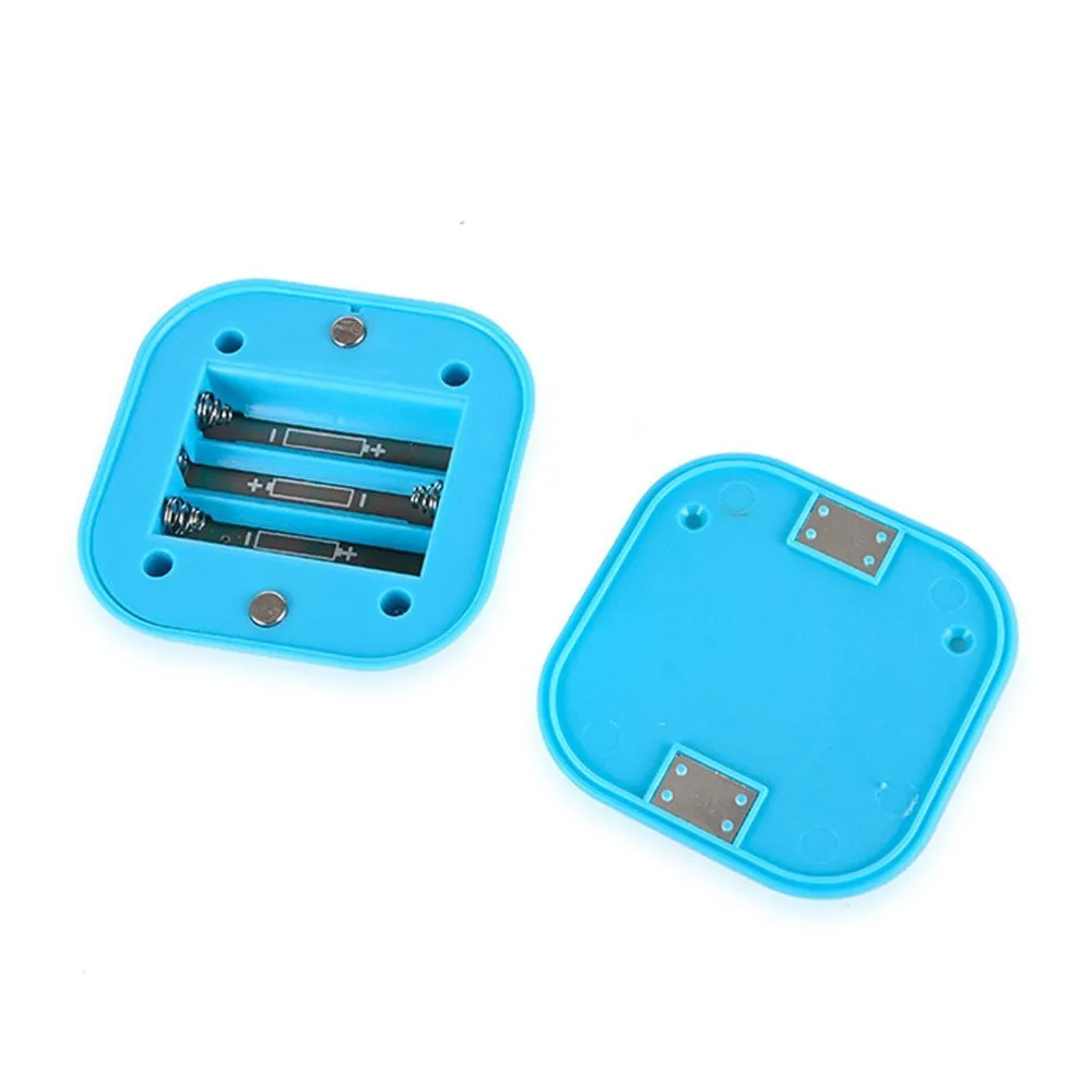 Mini infrared wireless motion sensor night light white LED ceiling battery lamp 7x7x2.4 cm