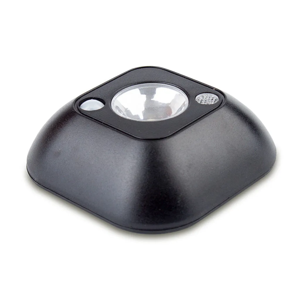 Mini infrared wireless motion sensor night light white LED ceiling battery lamp 7x7x2.4 cm