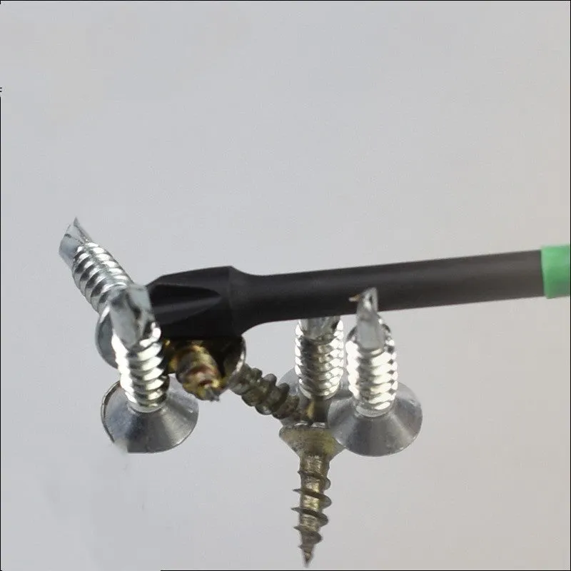 Six cross batch head screwdriver bits made from S2 alloy steel, each 50mm long with a magnetic tip, arranged on a plain background.