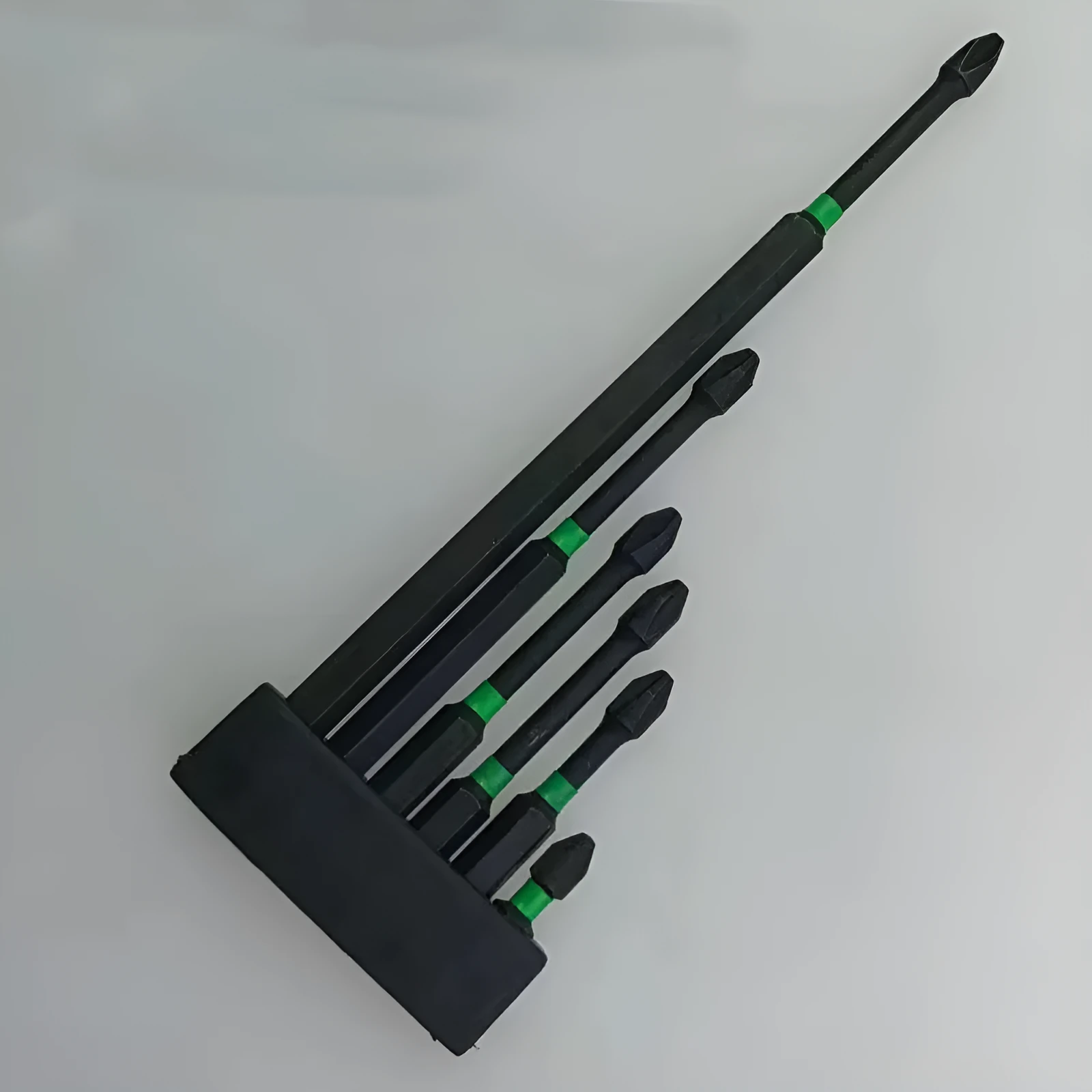 Six cross batch head screwdriver bits made from S2 alloy steel, each 50mm long with a magnetic tip, arranged on a plain background.