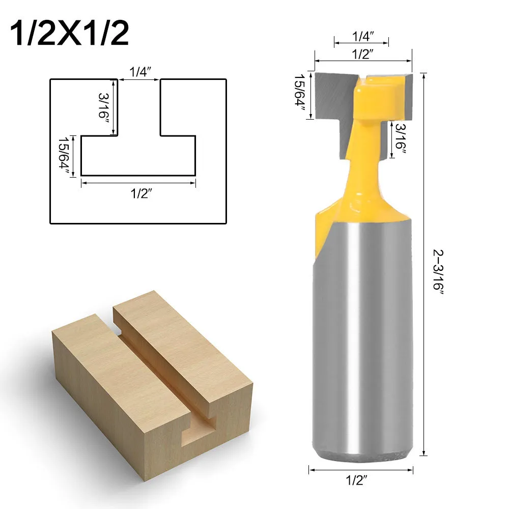 YG6 alloy and carbon steel keyhole knife slotting cutter in plastic box with 1/2 x 3/8 to 12 x 1/2 sizes