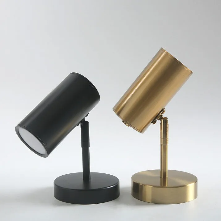 Gold minimalist Nordic wall lamp for bedside or study use, compact metal design, 220V rated