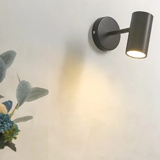 Gold minimalist Nordic wall lamp for bedside or study use, compact metal design, 220V rated