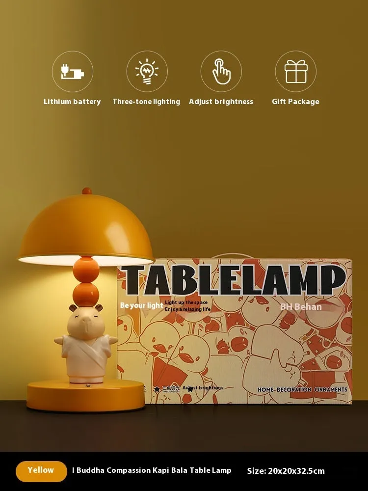 Kappabala resin wrought iron bedroom table lamp night light simple modern design
