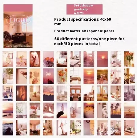 Japanese style printed art notebook with 50 paper sheets in colour romantic moment