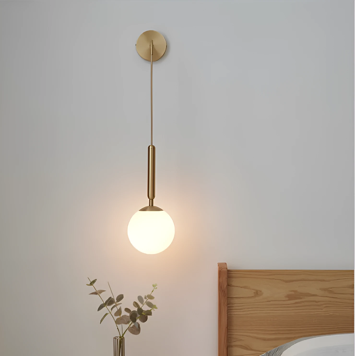 Glass shade ceiling wall lamp with iron plated bronze finish, E14 warm light, ceiling tray 10cm