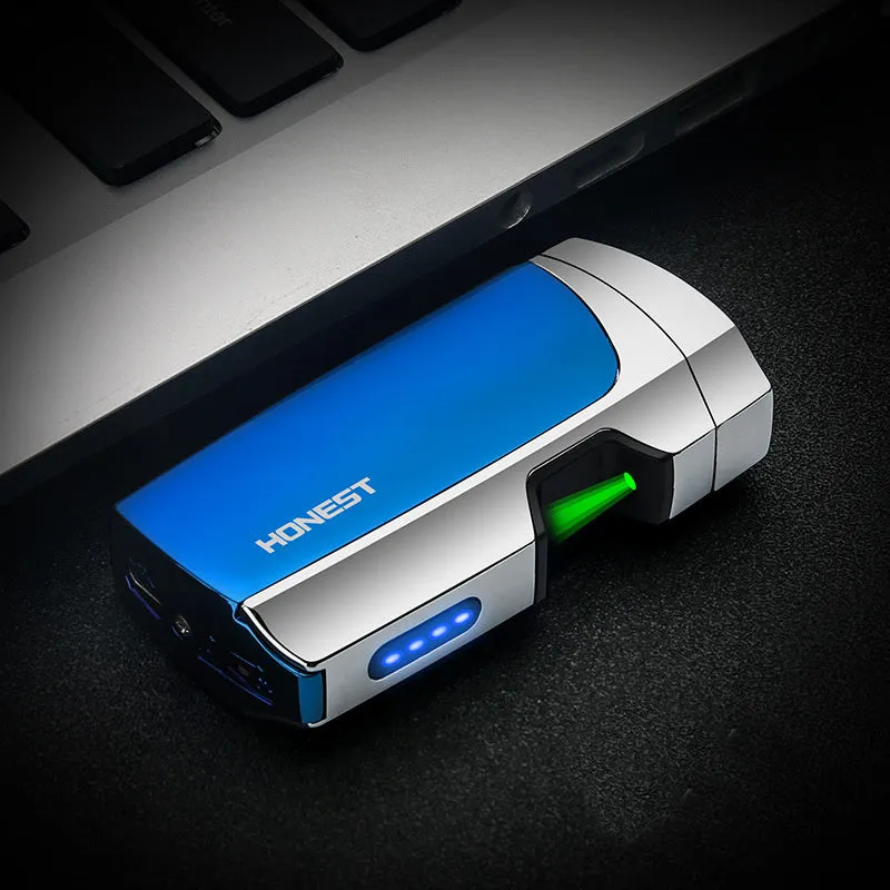 Multi-function metal windproof cigarette lighter in 5 colours, size 74.6 x 35.6 x 17mm, gift box