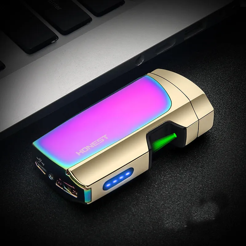 Multi-function metal windproof cigarette lighter in 5 colours, size 74.6 x 35.6 x 17mm, gift box