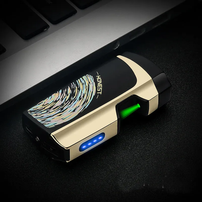 Multi-function metal windproof cigarette lighter in 5 colours, size 74.6 x 35.6 x 17mm, gift box