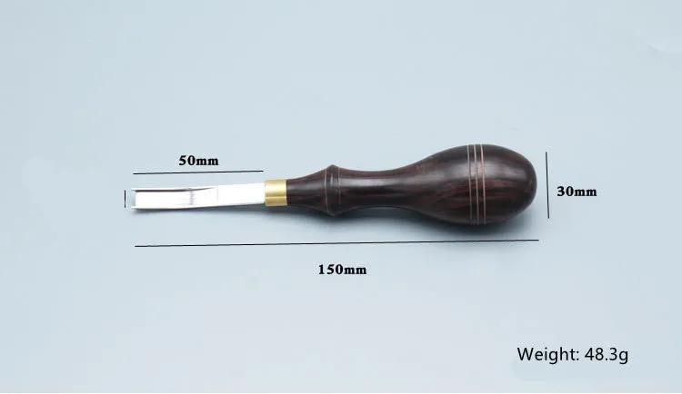 Leather wide shovel edge thinning knife for professional barber texturising
