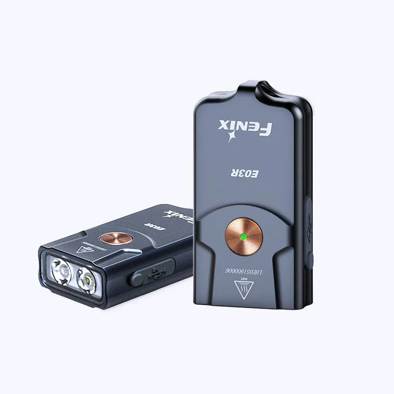 Mini keychain EDC flashlight aluminium alloy Type-C rechargeable LED with built-in 200mAh battery and charger