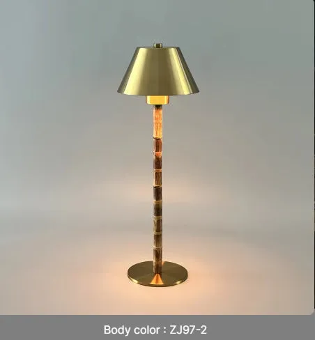 ZJ97 2 3W LED desk lamp with replaceable white lampshade on a wooden desk